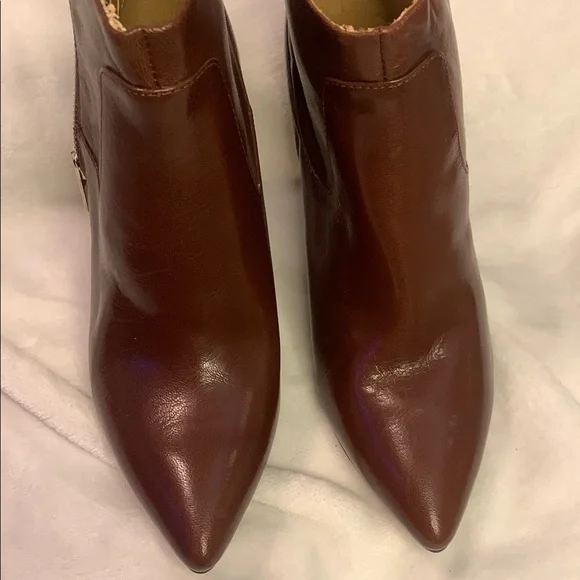 Nine West Cognac Brown Heeled Boots with Stiletto Heel - Picture 5 of 9